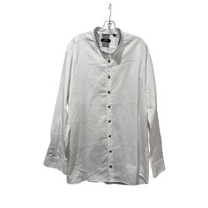 Arido Ein Leben in Tracht Mens White Cotton Band Collar Button Down Shirt 46